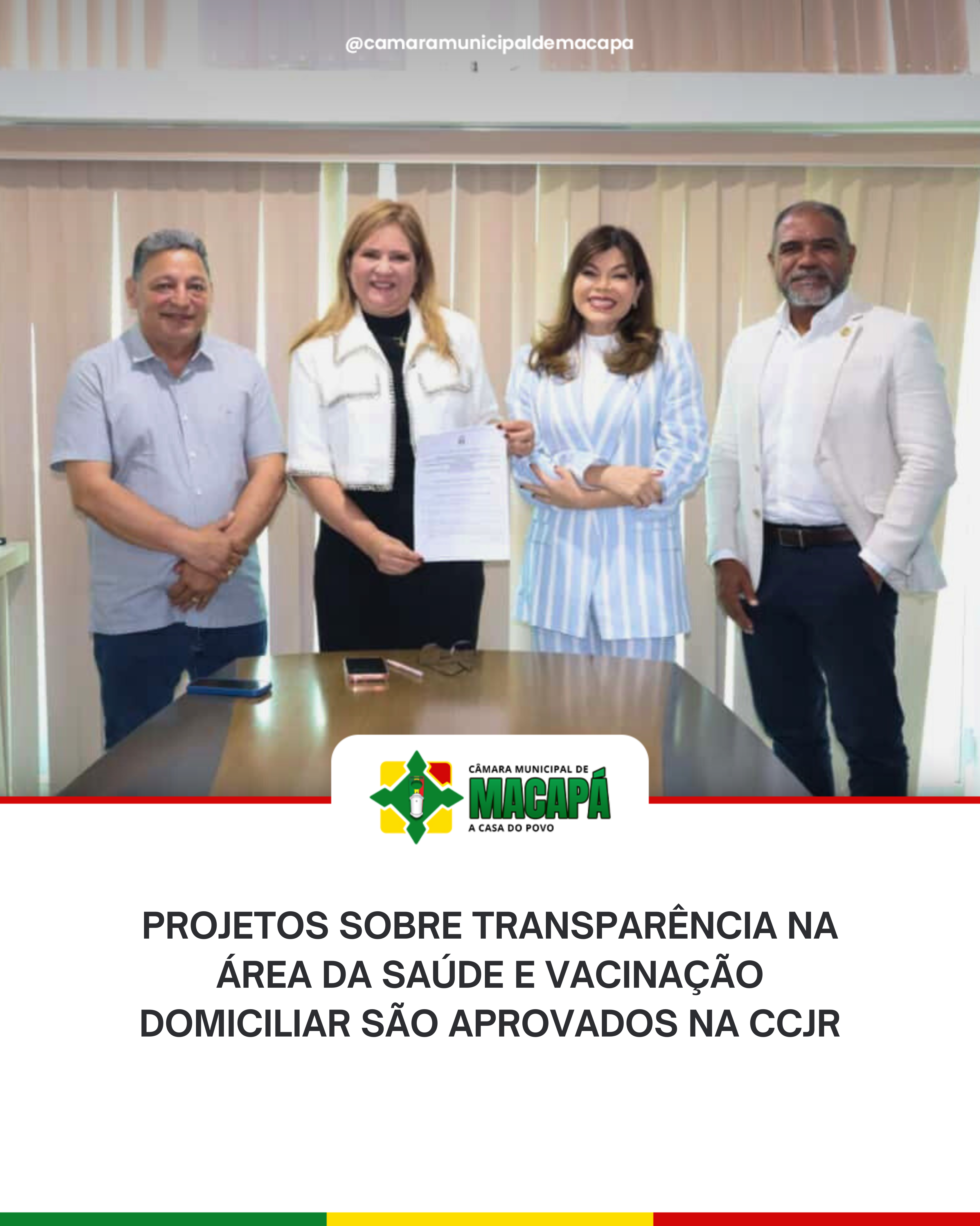 Projetos sobre transparência na área da saúde e vacinação domiciliar são aprovados na CCJR
