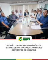 Reunião conjunta das comissões da Câmara de Macapá aprova pareceres de projetos do Executivo