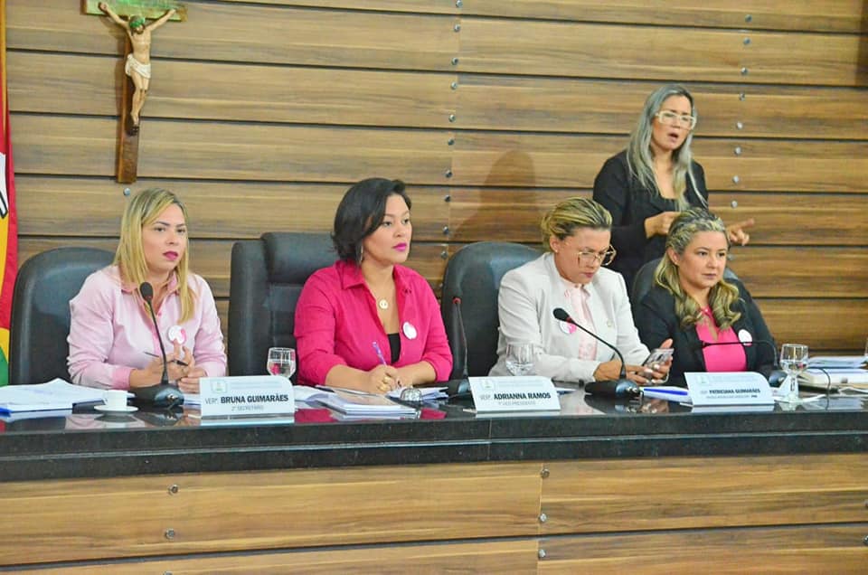 Sessão legislativa desta terça foi conduzida por mulheres em homenagem ao Outubro Rosa