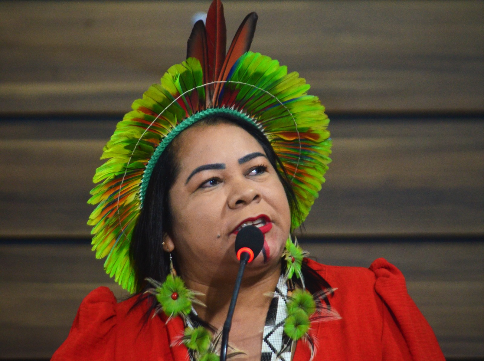 Simone Karipuna defende políticas pública para indígenas na Tribuna da Câmara de Vereadores