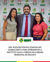 Ver. Ruzivan Pontes convida Drª Daniele Brito para apresentar o Instituto Leva a Ciência na Câmara Municipal de Macapá