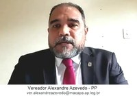 Vereador Alexandre Azevedo requer melhorias para os Bairros Congós, Santa Rita, Goiabal e Infraero I
