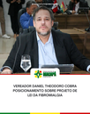 Vereador Daniel Theodoro cobra posicionamento sobre projeto de lei da fibromialgia