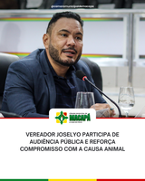 Vereador Joselyo participa de audiência pública e reforça compromisso com a causa animal