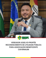 Vereador Joselyo propõe reconhecimento de utilidade pública para Associação Beneficente Cafarnaum