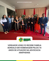 Vereador Joselyo recebe Família Bordalo em homenagem pelos 70 anos de atuação na advocacia amapaense