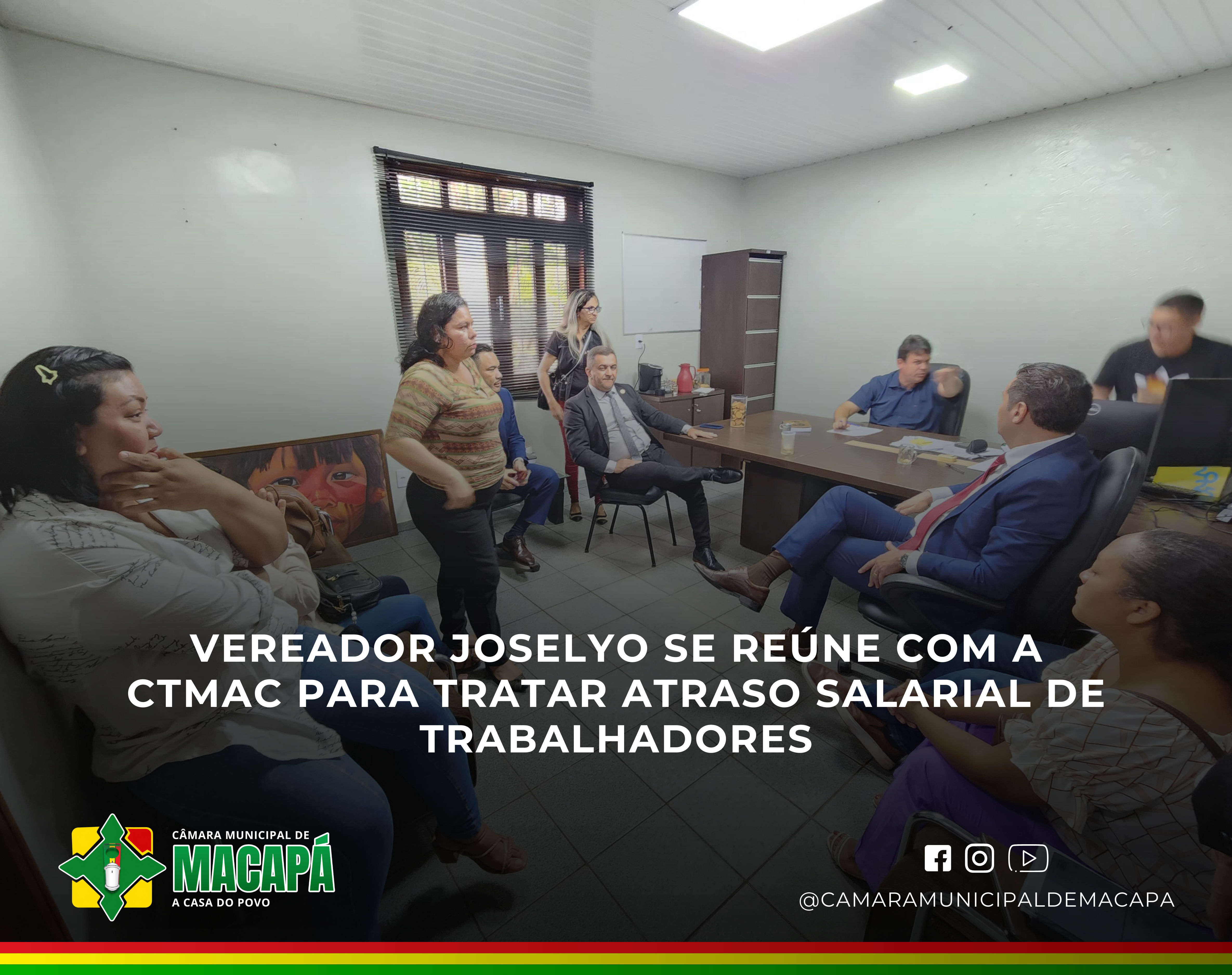 Vereador Joselyo se reúne com a CTMac para tratar atraso salarial de trabalhadores