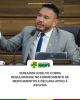 Vereador Joselyo cobra regularidade no fornecimento de medicamentos e declara apoio à ASGVIDA