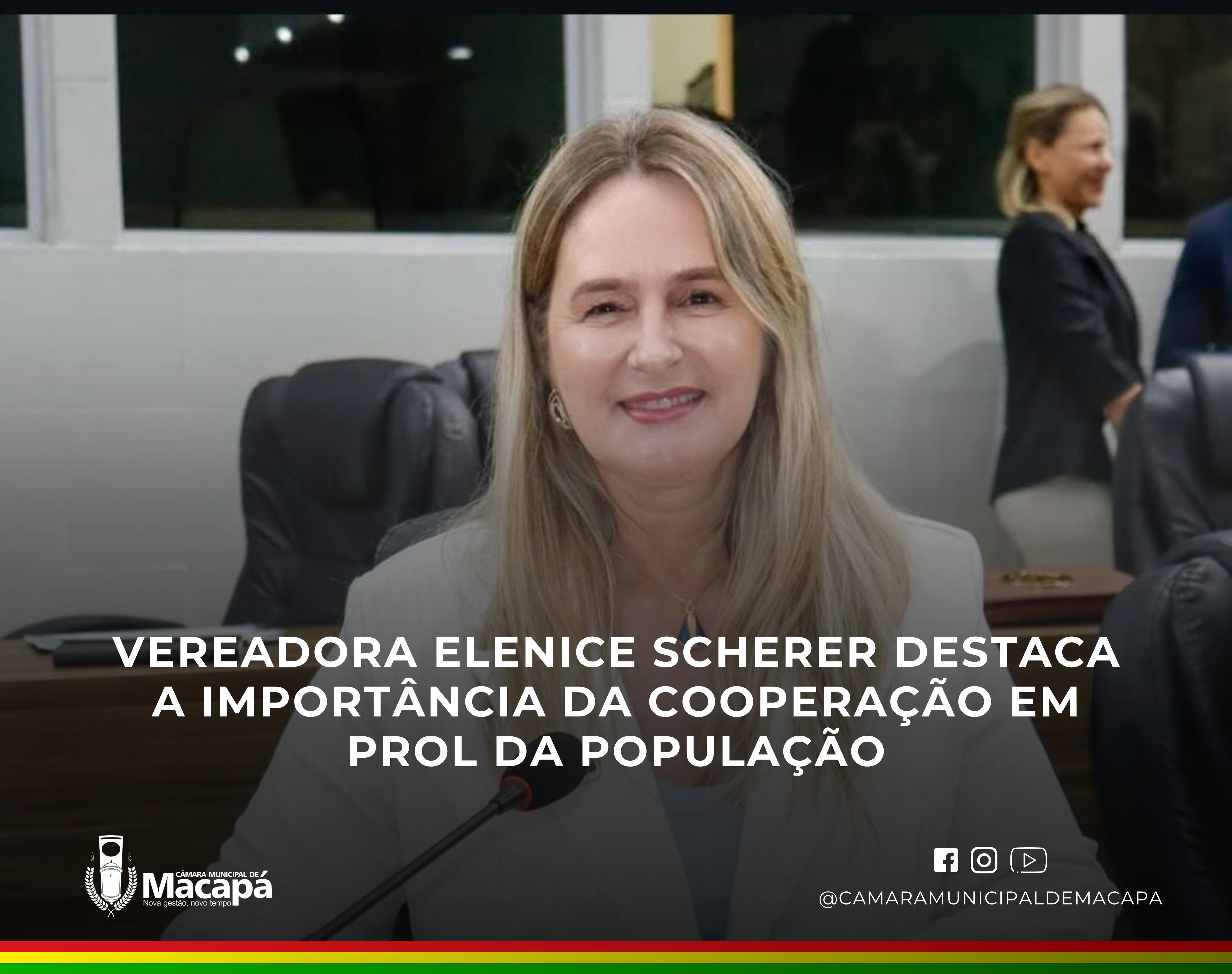 Vereadora Elenice Scherer destaca a importância da cooperação em prol da população
