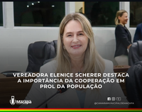 Vereadora Elenice Scherer destaca a importância da cooperação em prol da população
