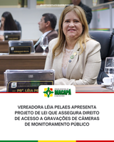 Vereadora Léia Pelaes apresenta Projeto de Lei que assegura direito de acesso a gravações de câmeras de monitoramento público