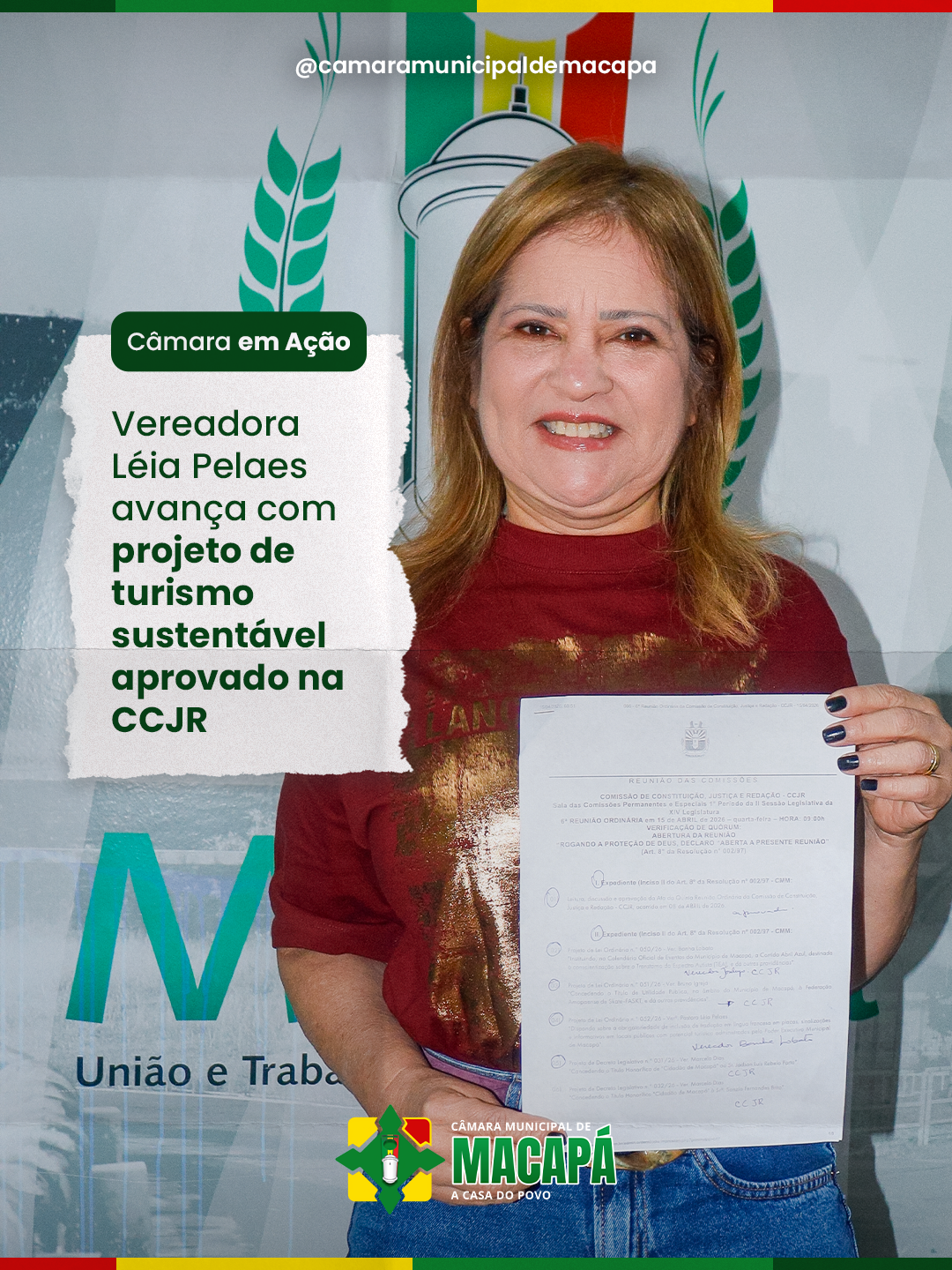 Vereadora Léia Pelaes avança com projeto de turismo sustentável aprovado na CCJR