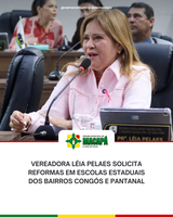Vereadora Léia Pelaes solicita reformas em escolas estaduais dos bairros Congós e Pantanal