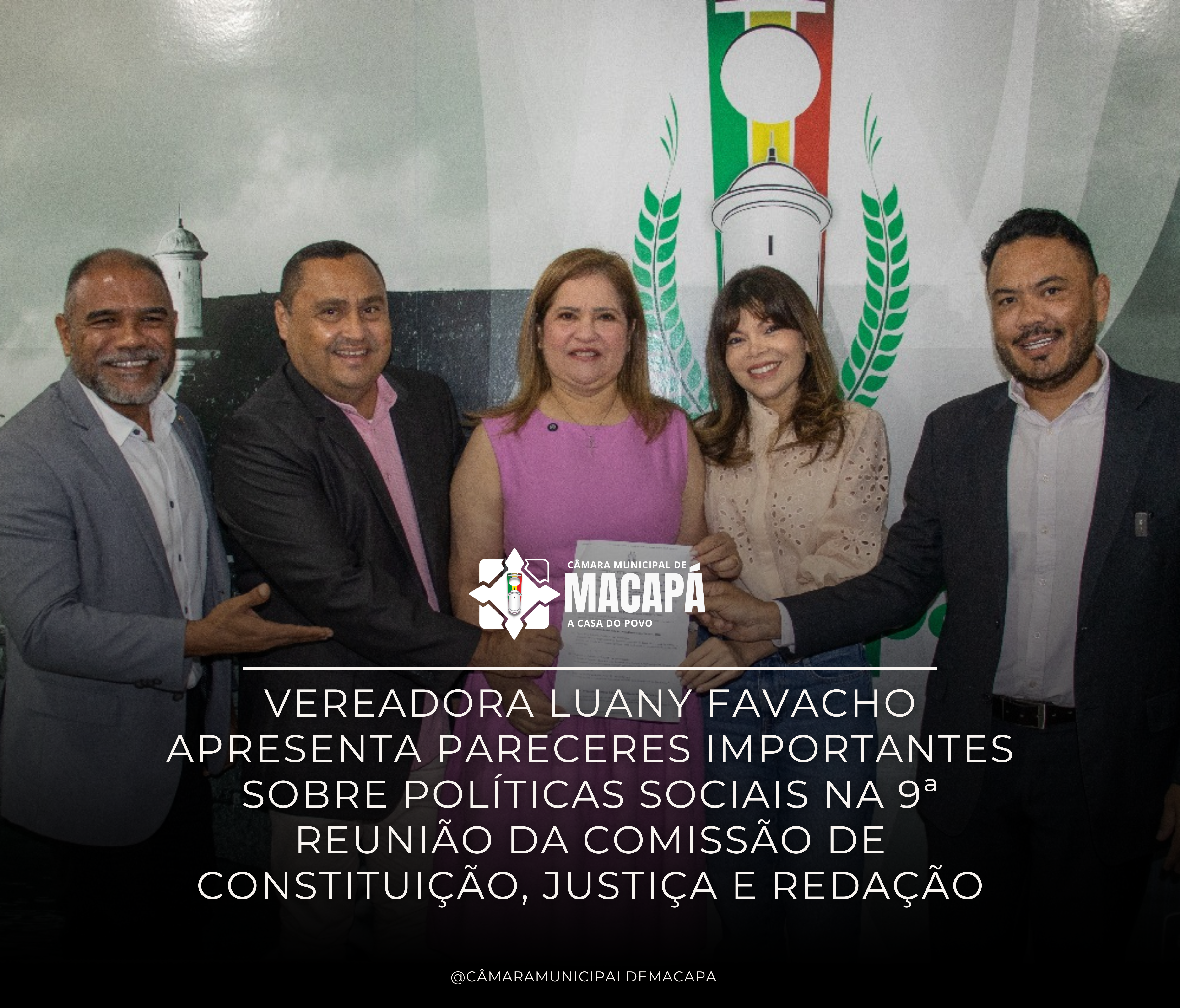 Vereadora Luany Favacho apresenta pareceres importantes sobre políticas sociais na 9ª Reunião da Comissão de Constituição, Justiça e Redação