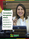 Vereadora Margleide Alfaia passa a conduzir o Legislativo Municipal