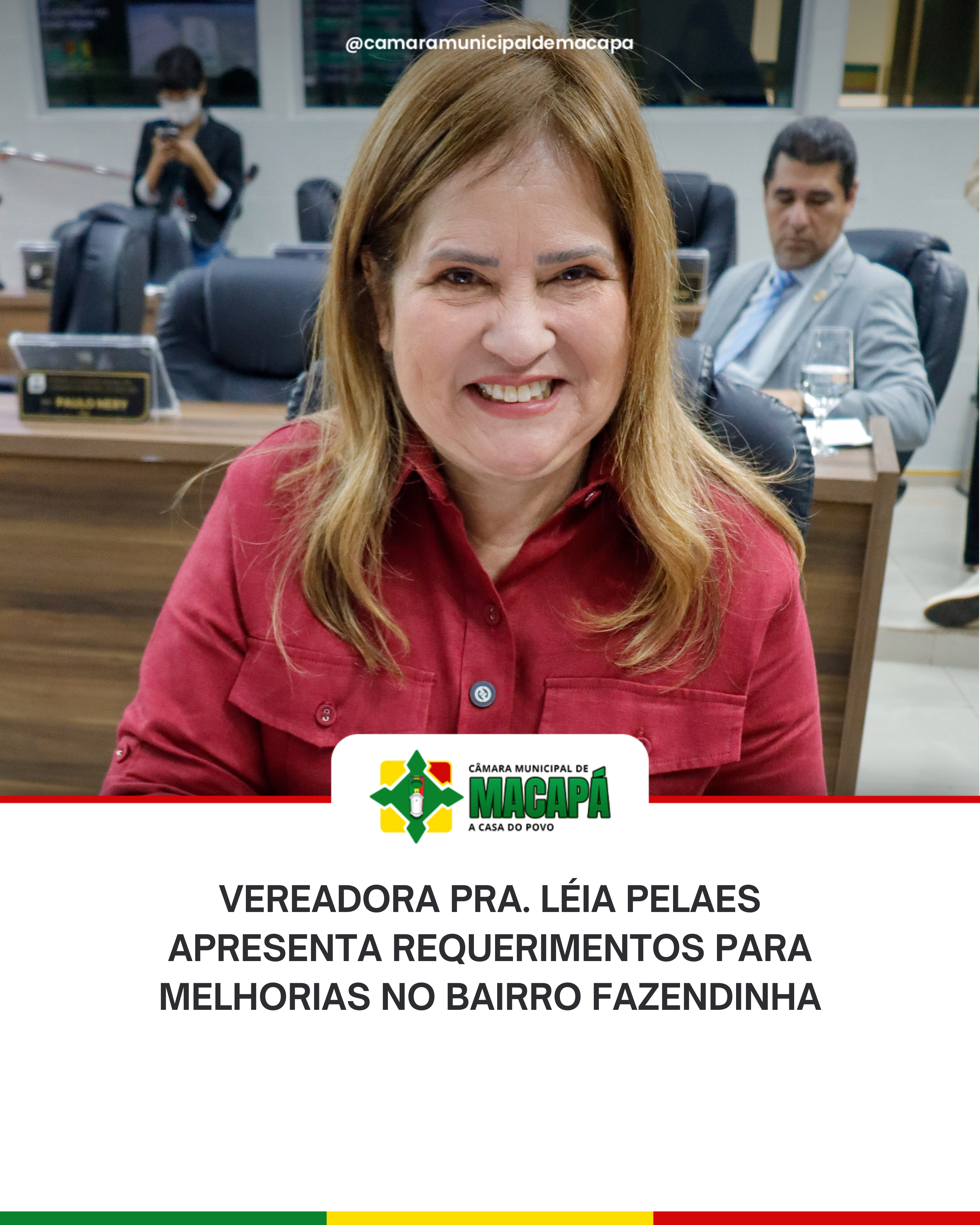 Vereadora Pra. Léia Pelaes apresenta requerimentos para melhorias no bairro Fazendinha