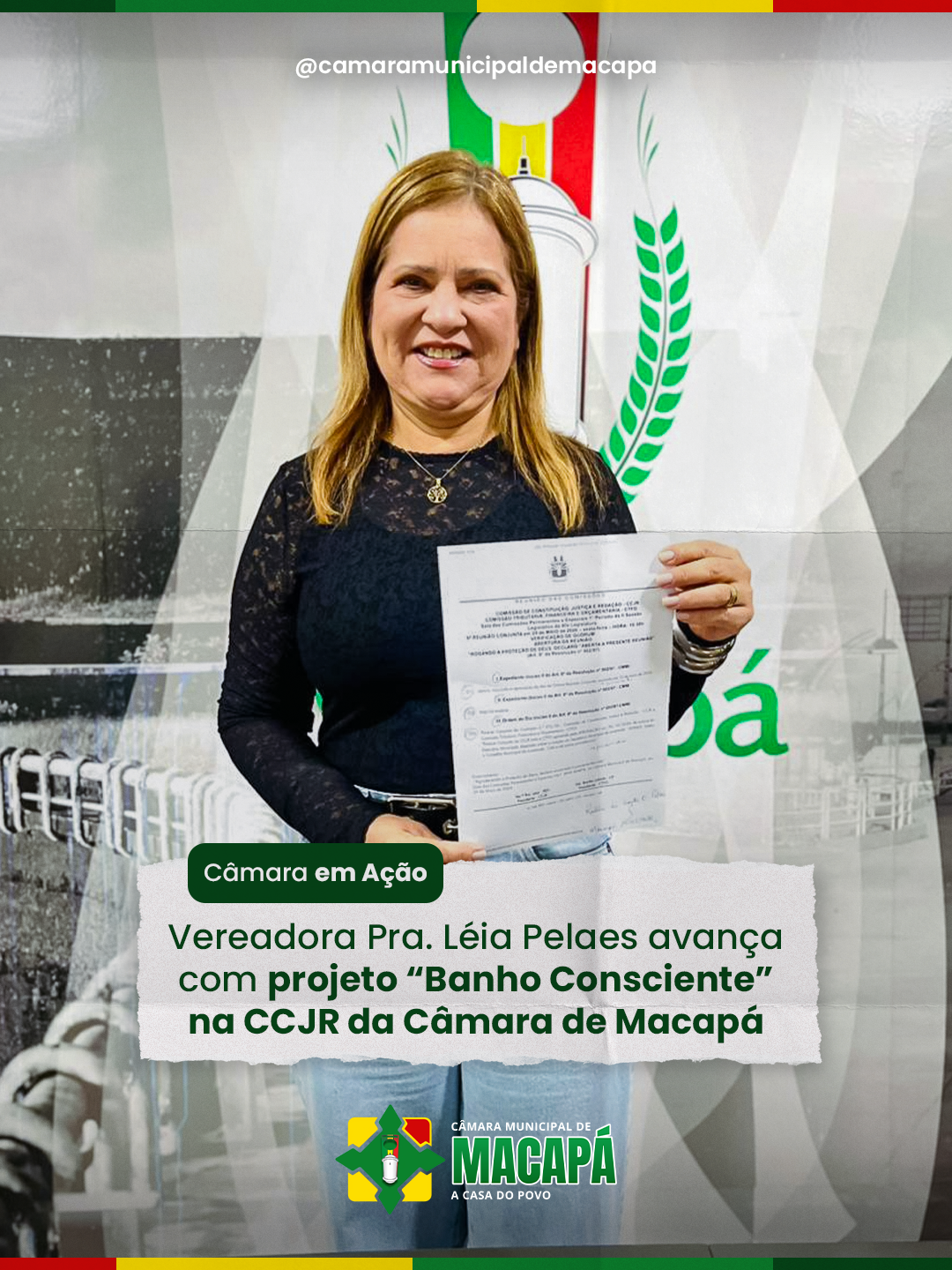 Vereadora Pra. Léia Pelaes avança com projeto “Banho Consciente” na CCJR da Câmara de Macapá