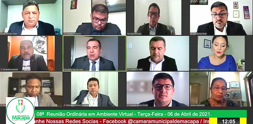 Vereadores aprovam matérias e recebem senador Lucas Barreto na tribuna virtual