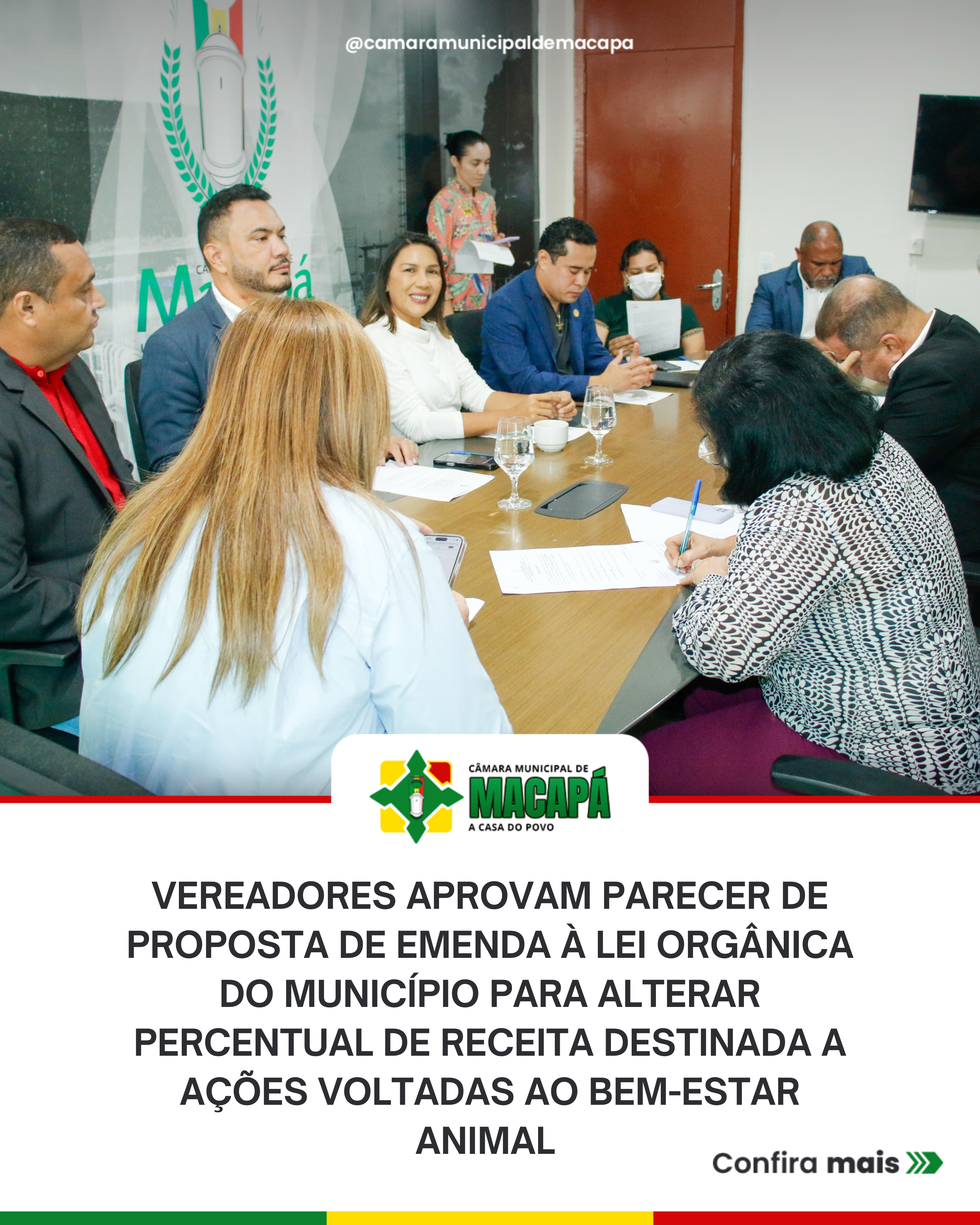 Vereadores aprovam parecer de proposta de emenda à Lei Orgânica do Município para alterar percentual de receita destinada a ações voltadas ao bem-estar animal 