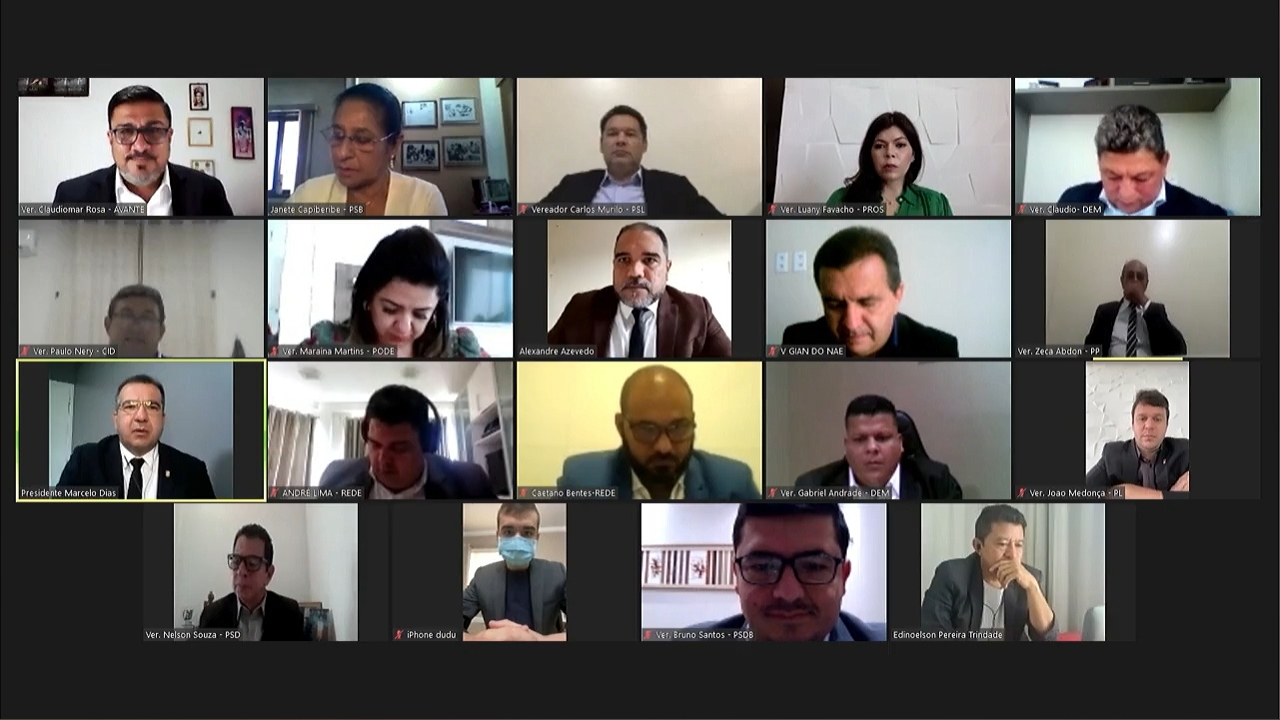 Vereadores participam da 5ª sessão remota e aprovam dezenas de matérias