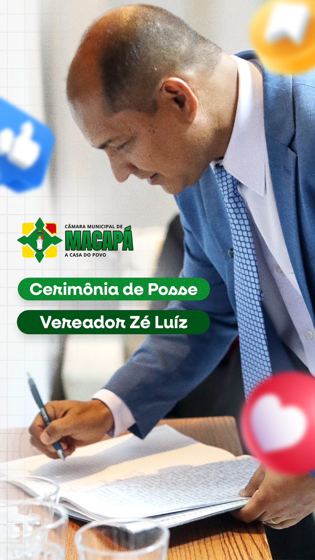 Zé Luiz toma posse definitiva como vereador na Câmara Municipal de Macapá